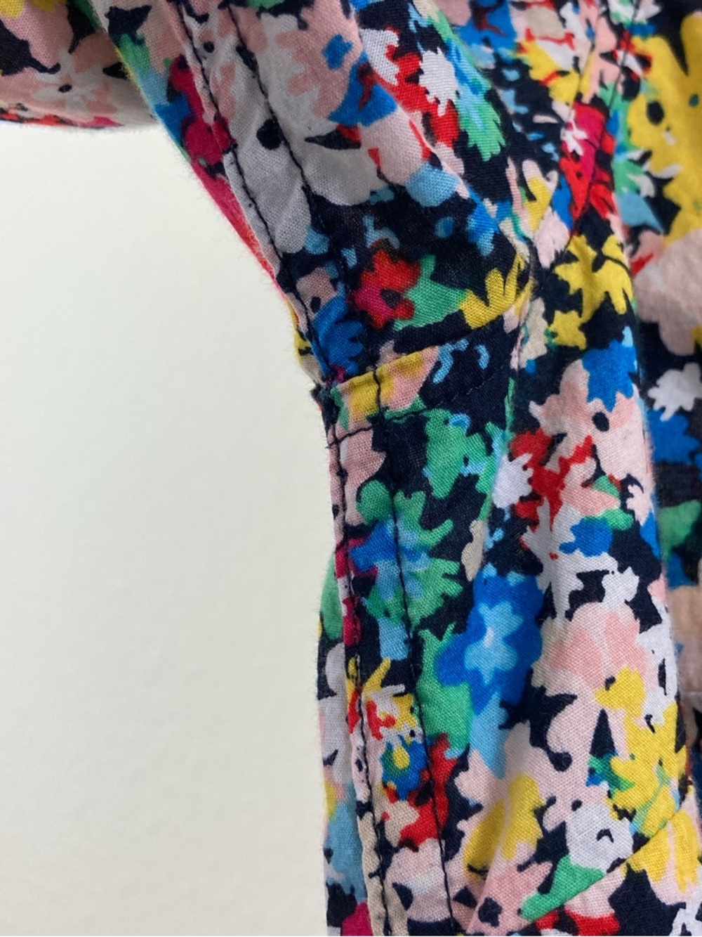 Talbots Multicolor Button-Down Floral Print Blouse with Roll-Up Sleeves Size S - Picture 7 of 11